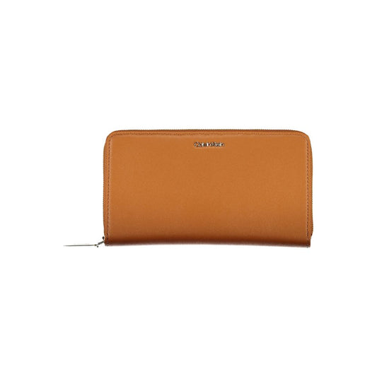 Brown Polyethylene Women Wallet