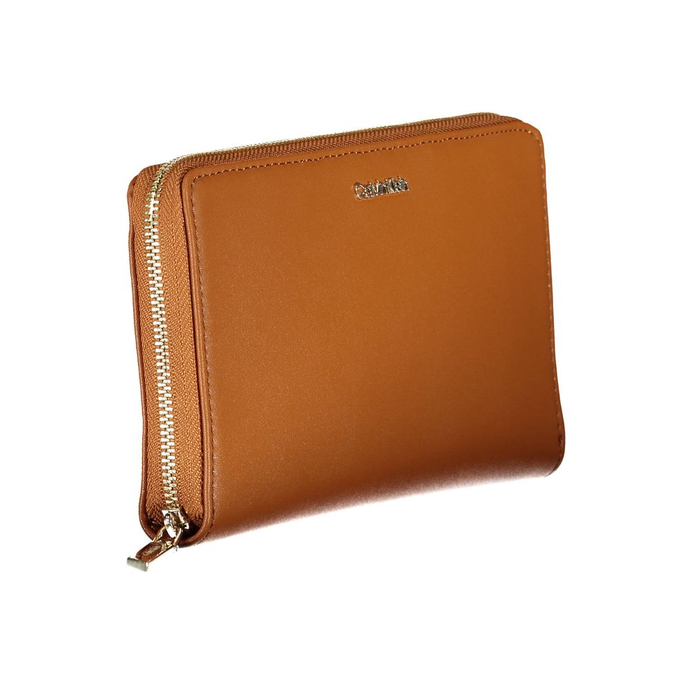 Brown Polyethylene Women Wallet