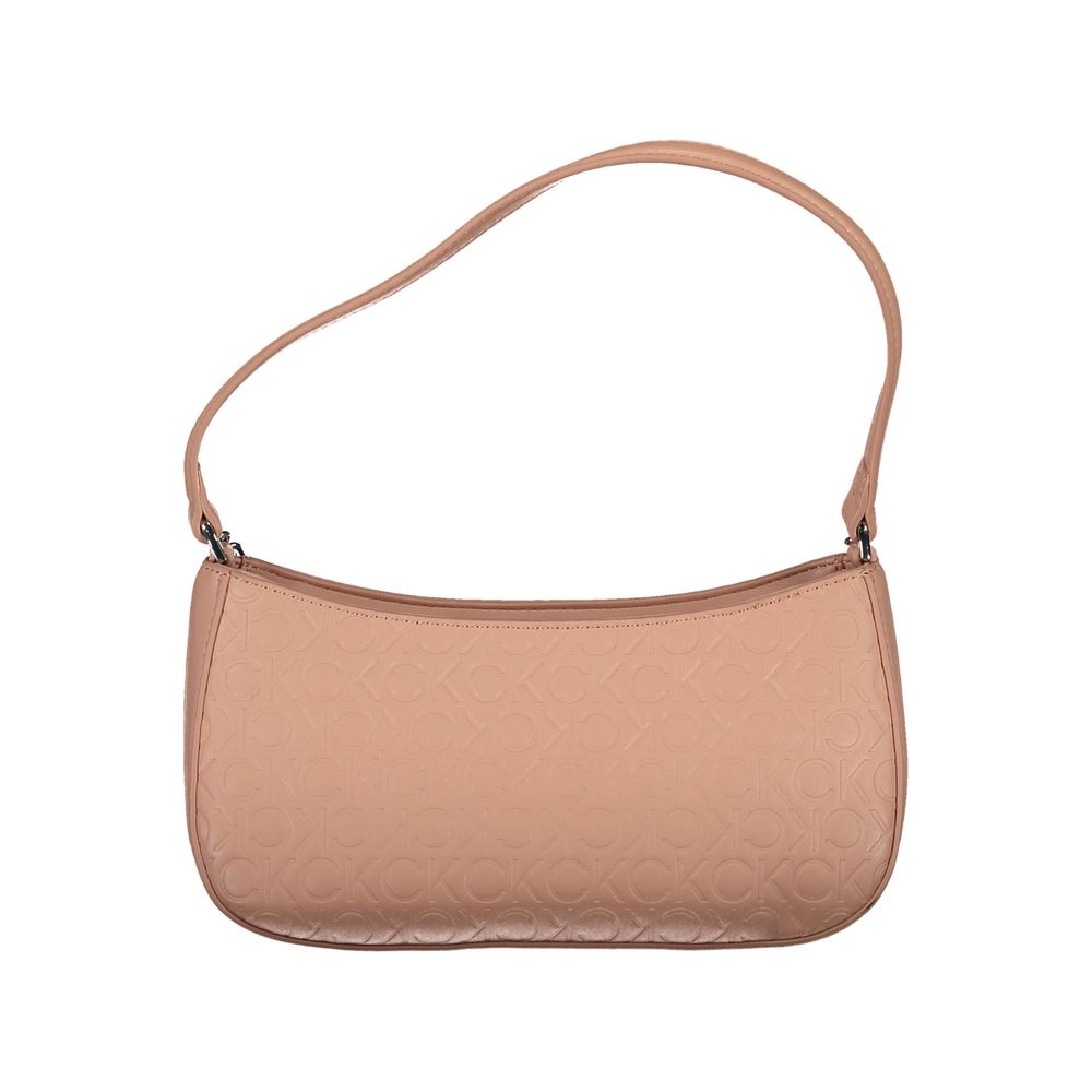 Pink Polyester Women Handbag