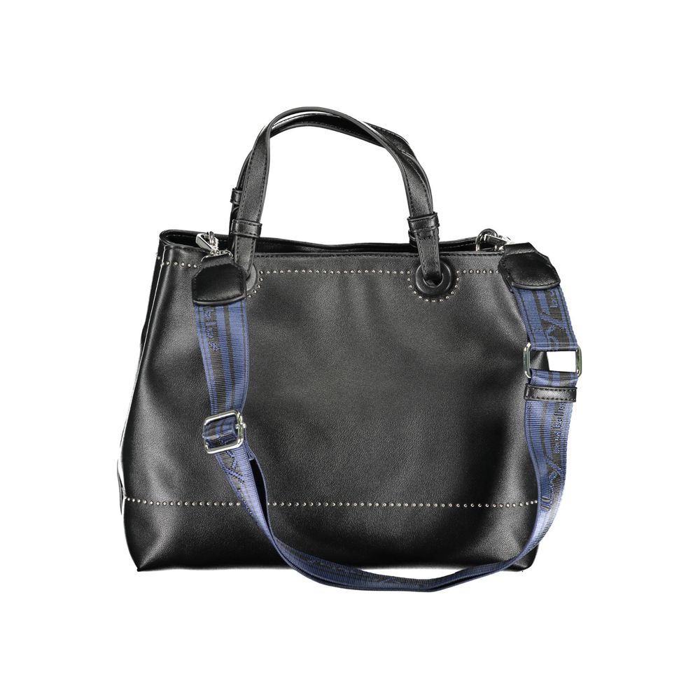 Black Polyethylene Women Handbag