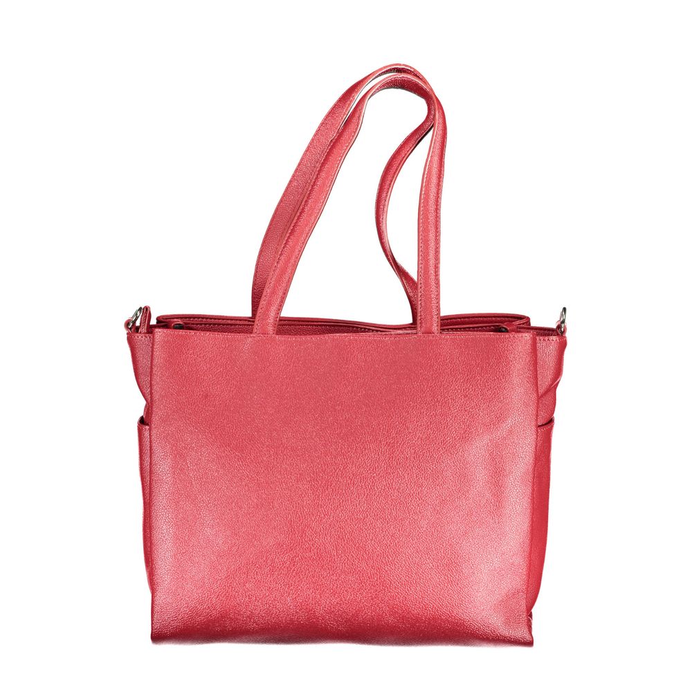 Red Polyethylene Women Handbag