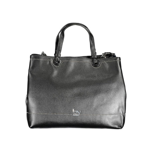 Black Polyethylene Women Handbag