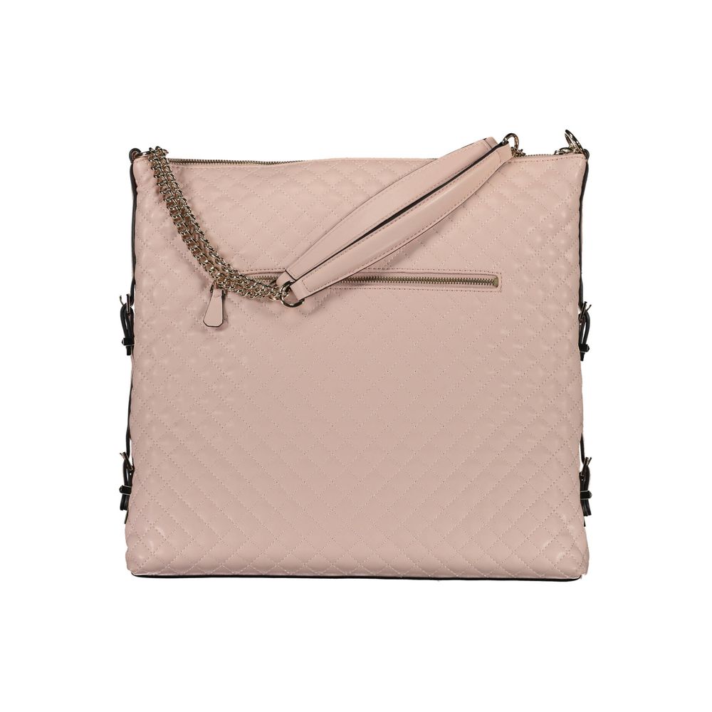 Pink Polyethylene Women Handbag