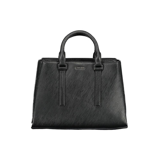 Black Polyester Women Handbag