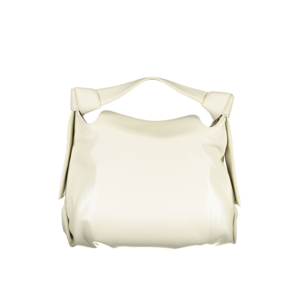 Beige Polyester Women Handbag