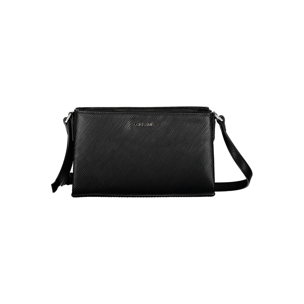 Black Polyester Women Handbag