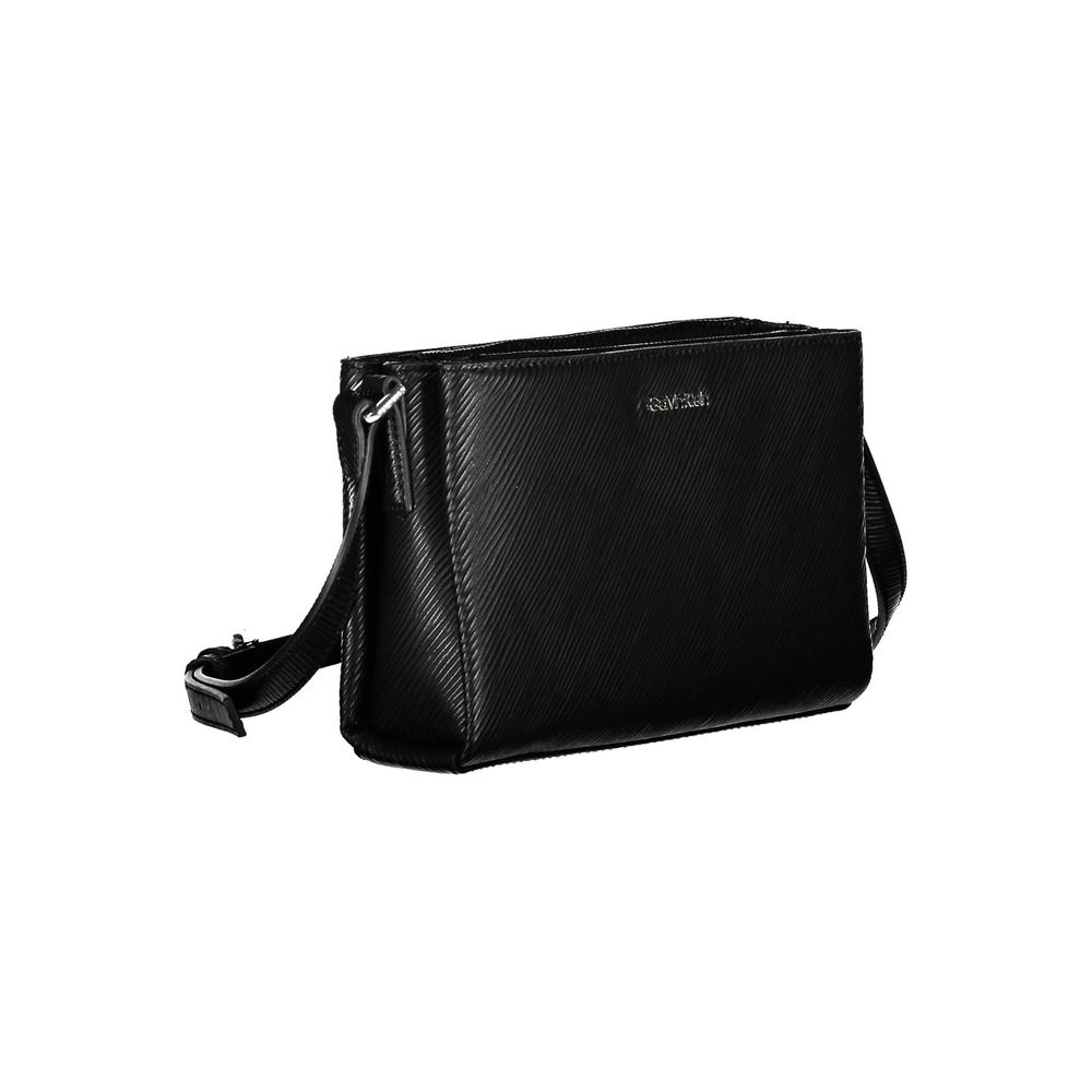 Black Polyester Women Handbag