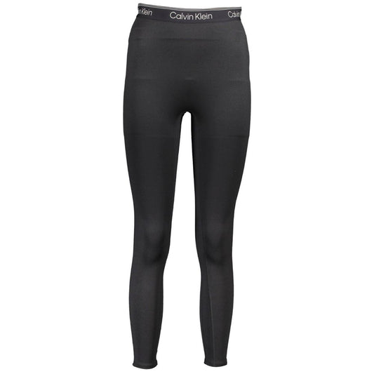 Black Polyester Women Legging