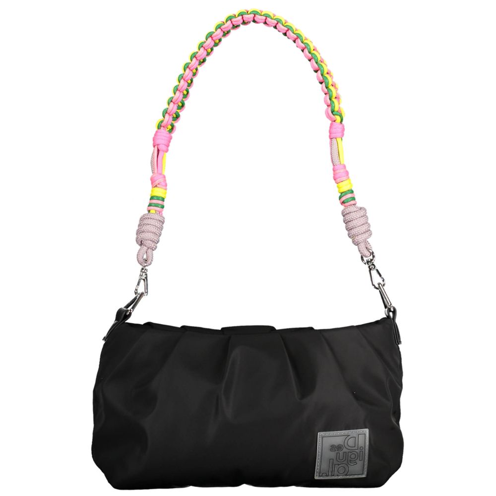 Black Polyester Women Handbag