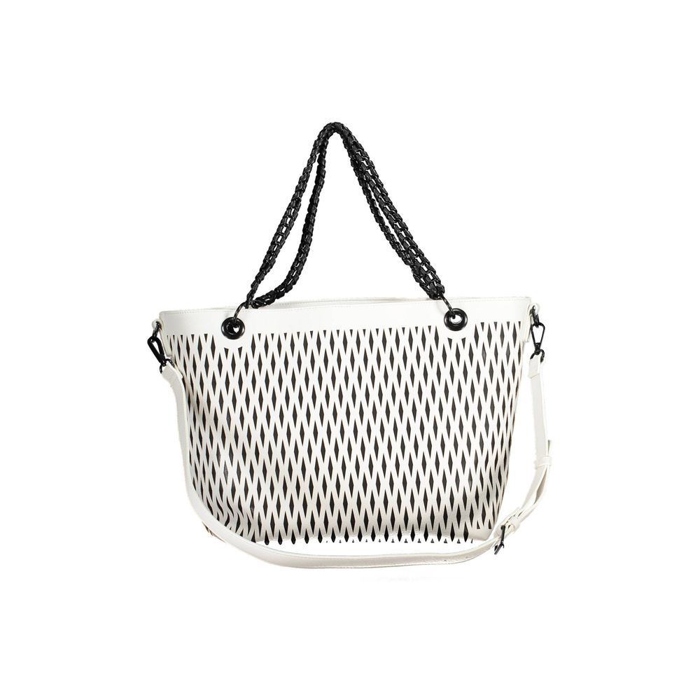 White Polyethylene Women Handbag