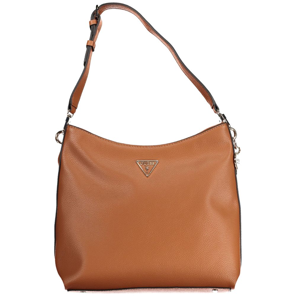 Brown Polyethylene Women Handbag