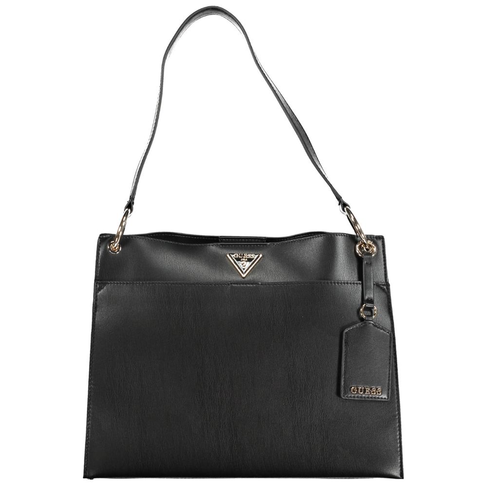 Black Polyethylene Women Handbag