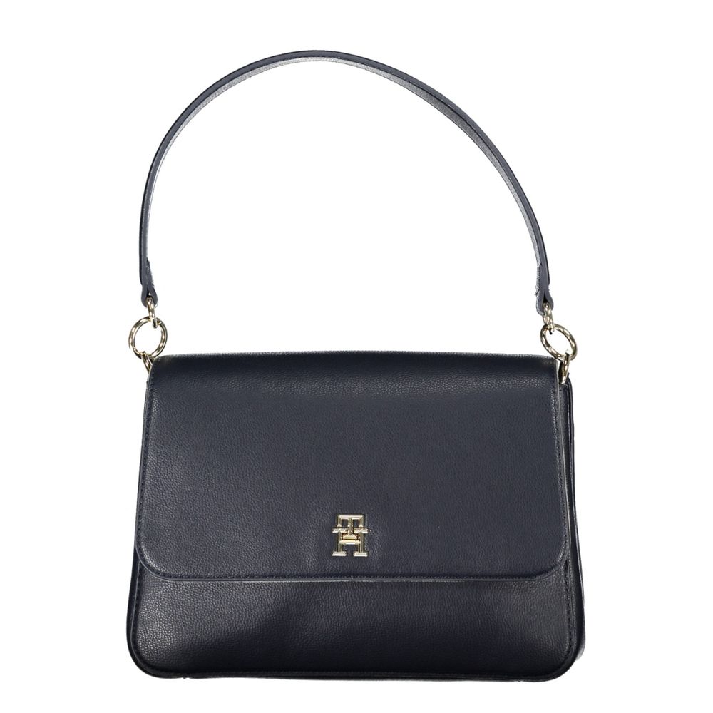 Blue Polyester Women Handbag