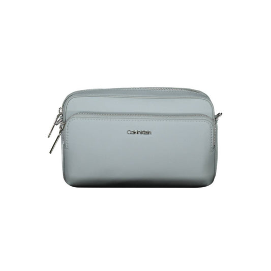 Light Blue Polyester Women Handbag