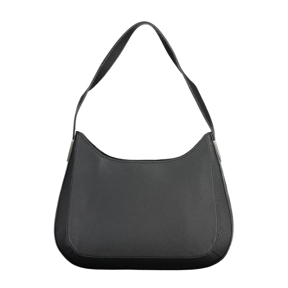 Black Polyester Women Handbag