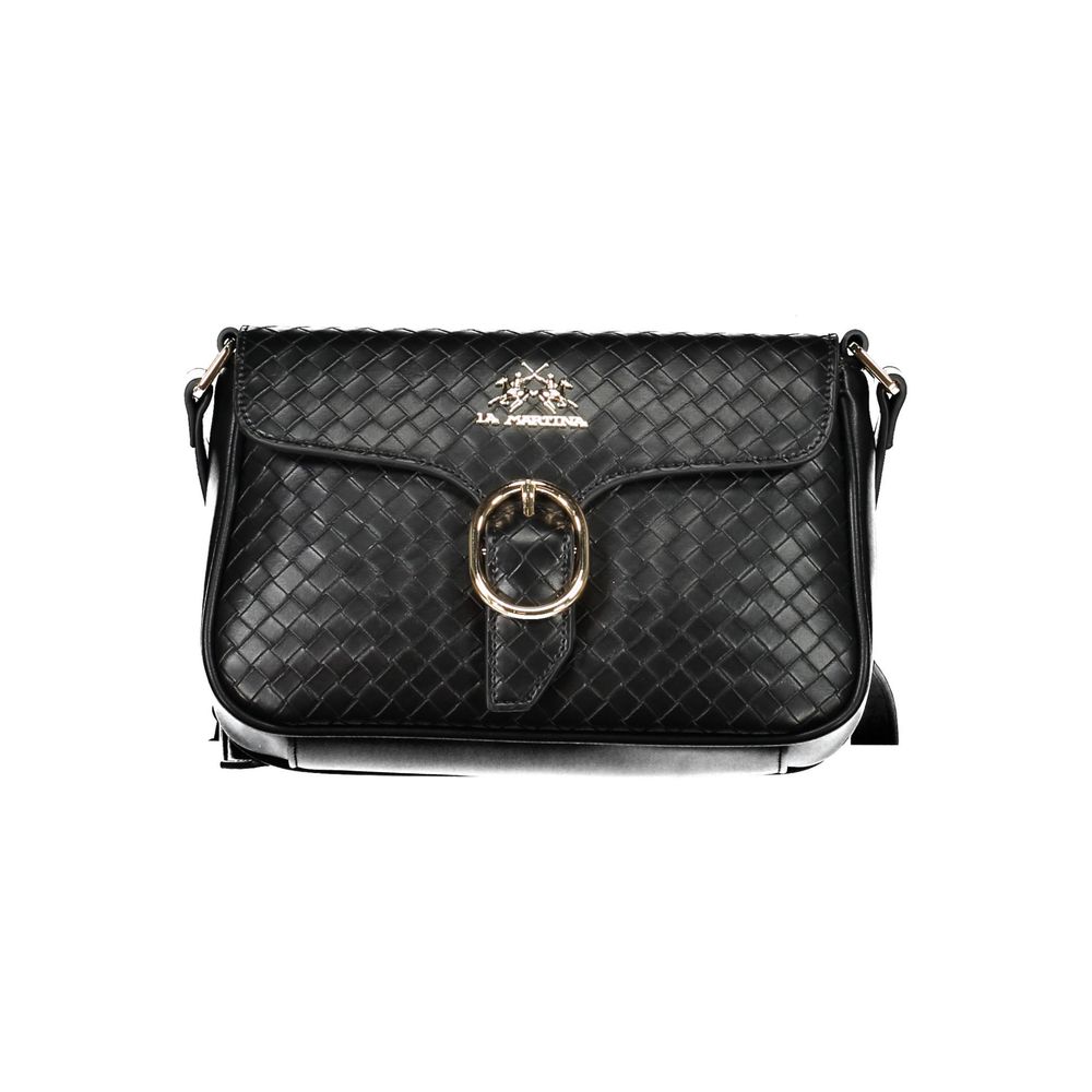 Black Polyethylene Women Handbag