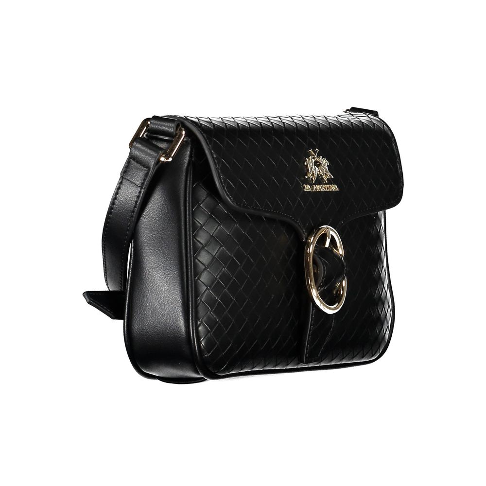 Black Polyethylene Women Handbag