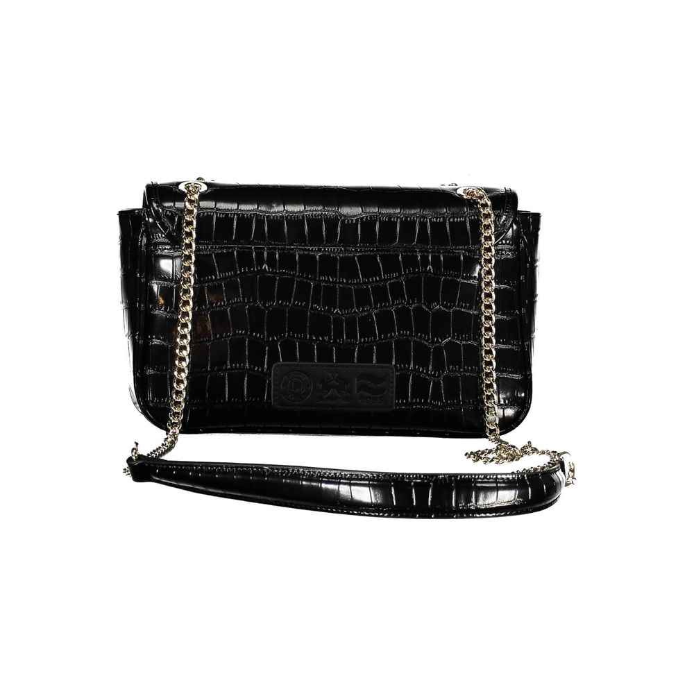 Black Polyethylene Women Handbag