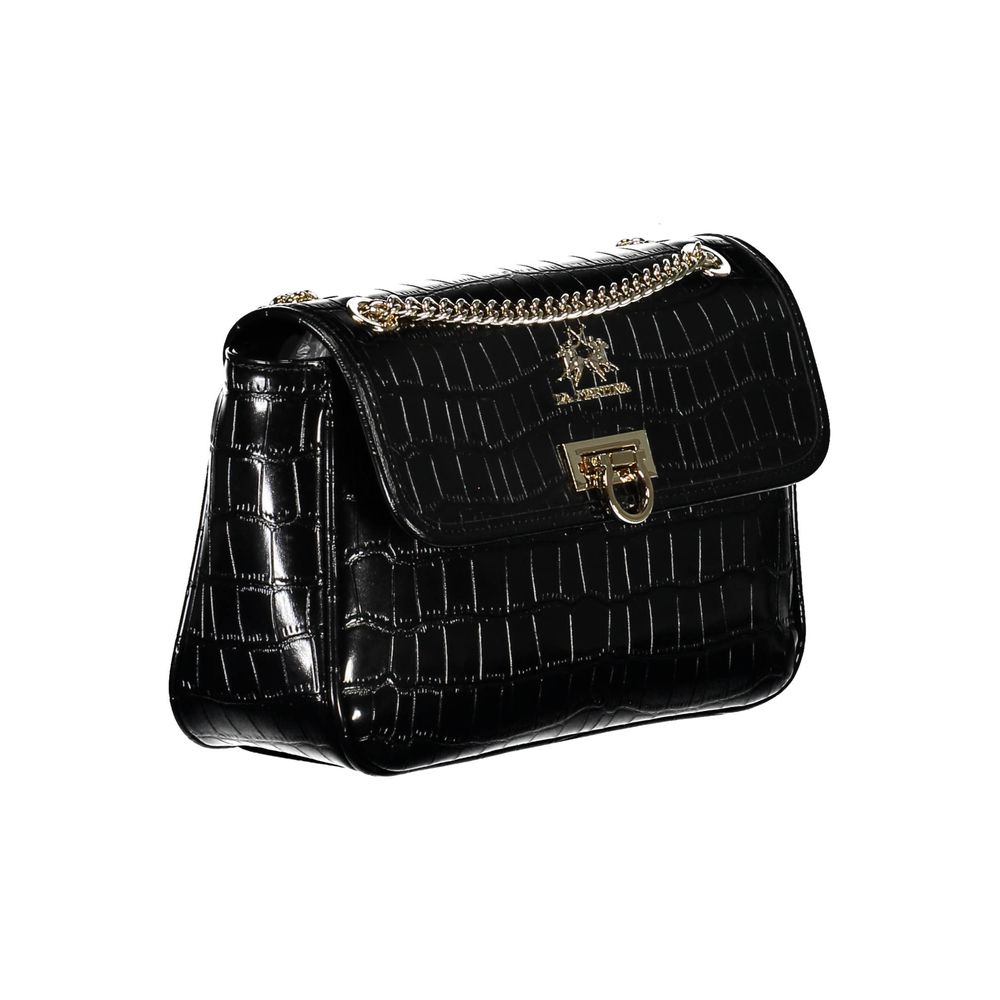 Black Polyethylene Women Handbag