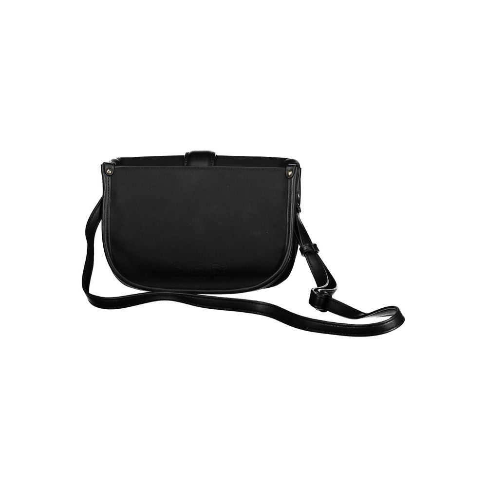 Black Polyethylene Women Handbag