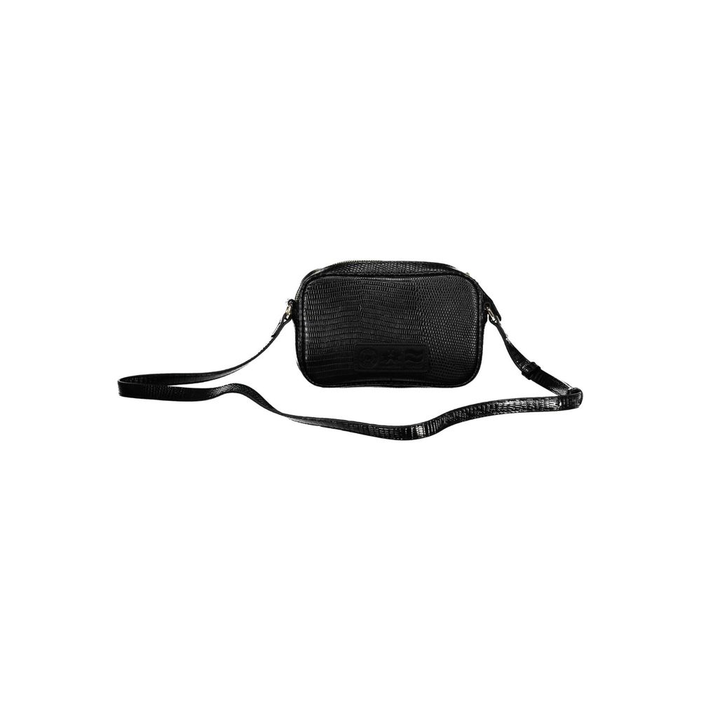 Black Polyethylene Women Handbag