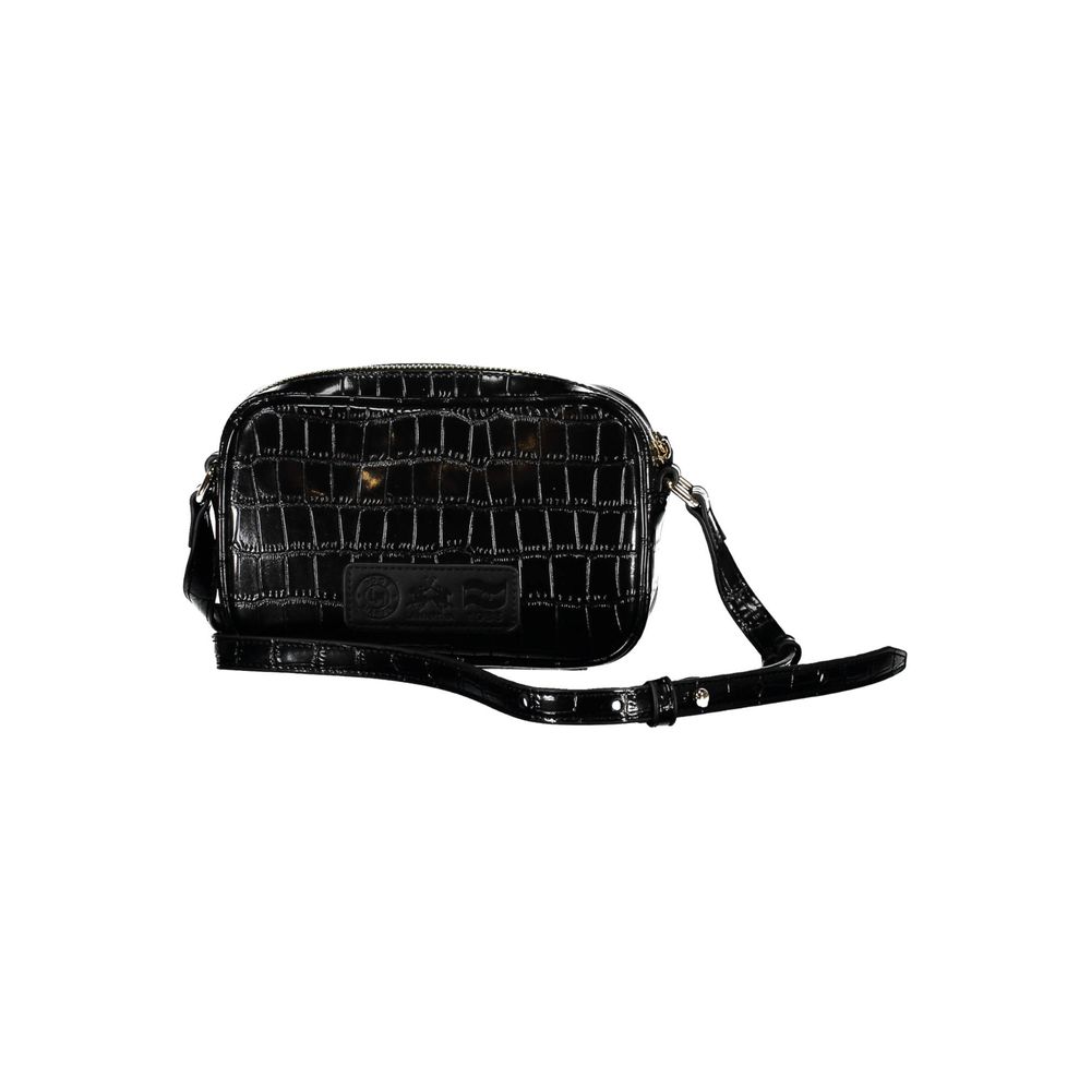 Black Polyethylene Women Handbag