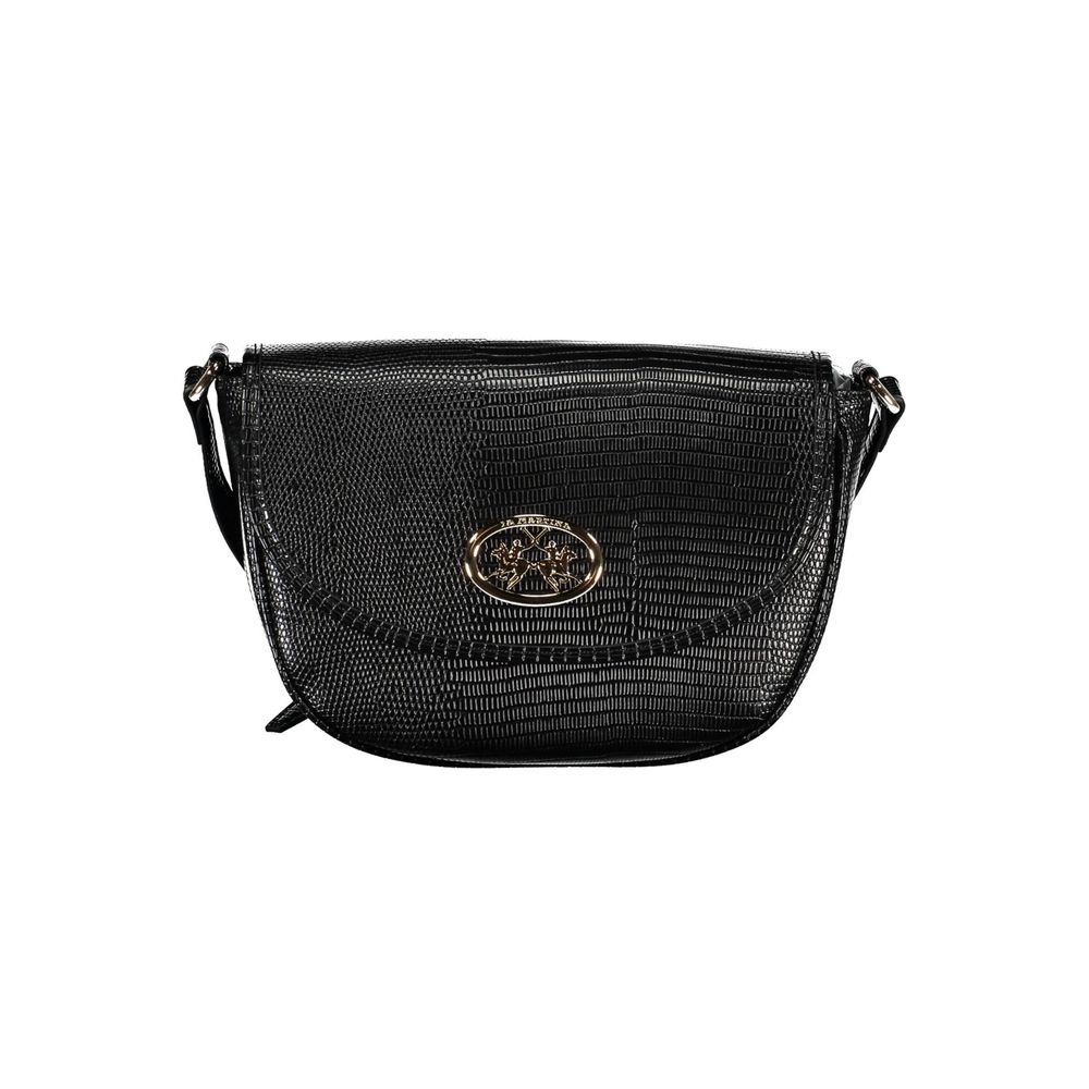 Black Polyethylene Women Handbag