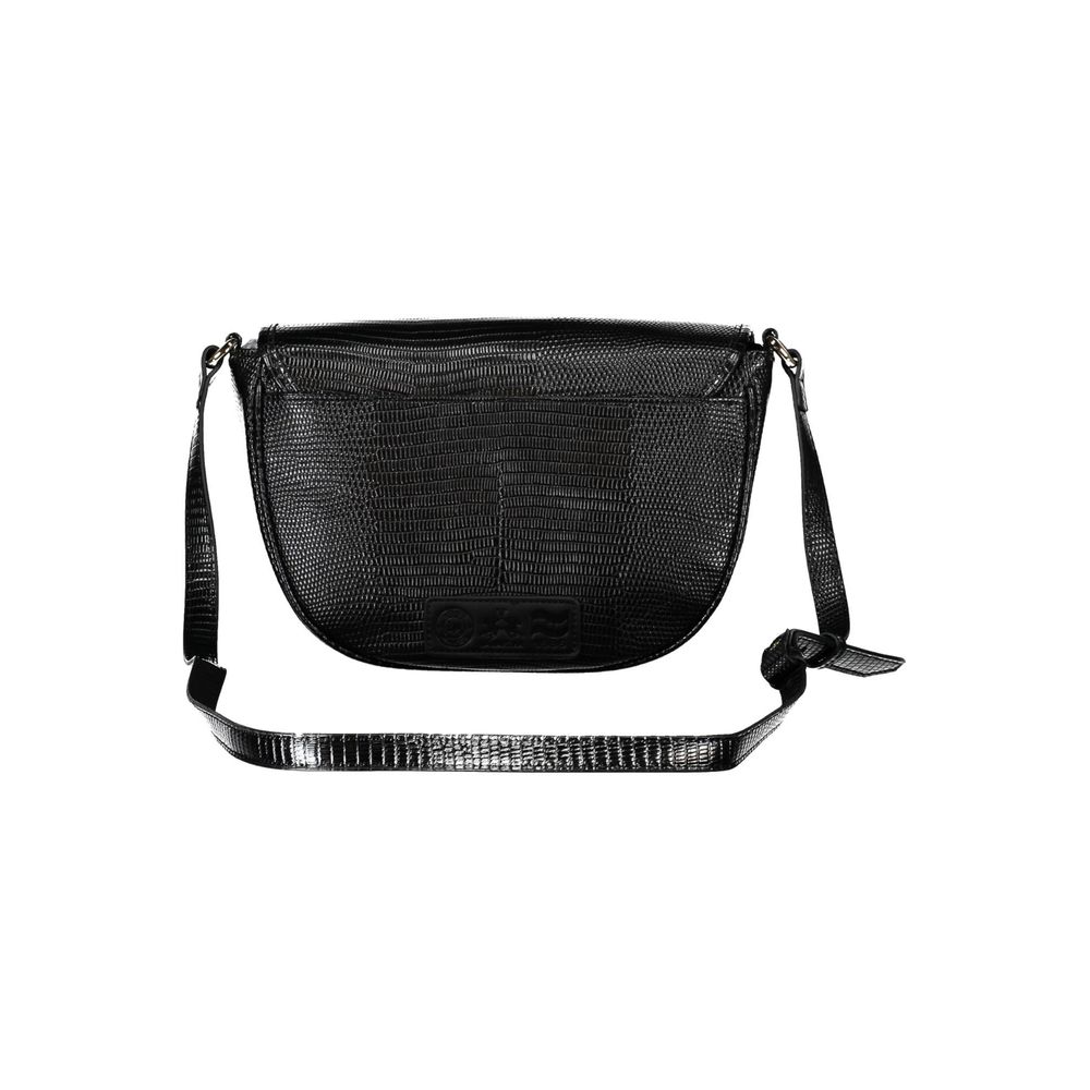 Black Polyethylene Women Handbag