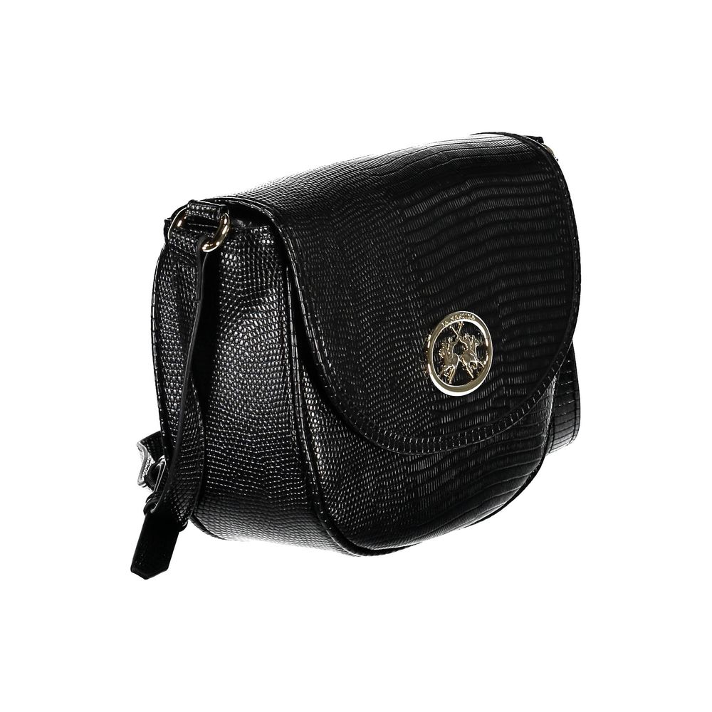 Black Polyethylene Women Handbag