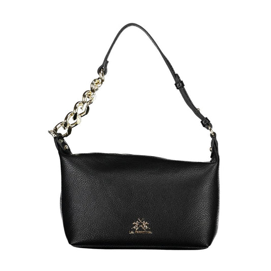 Black Polyethylene Women Handbag