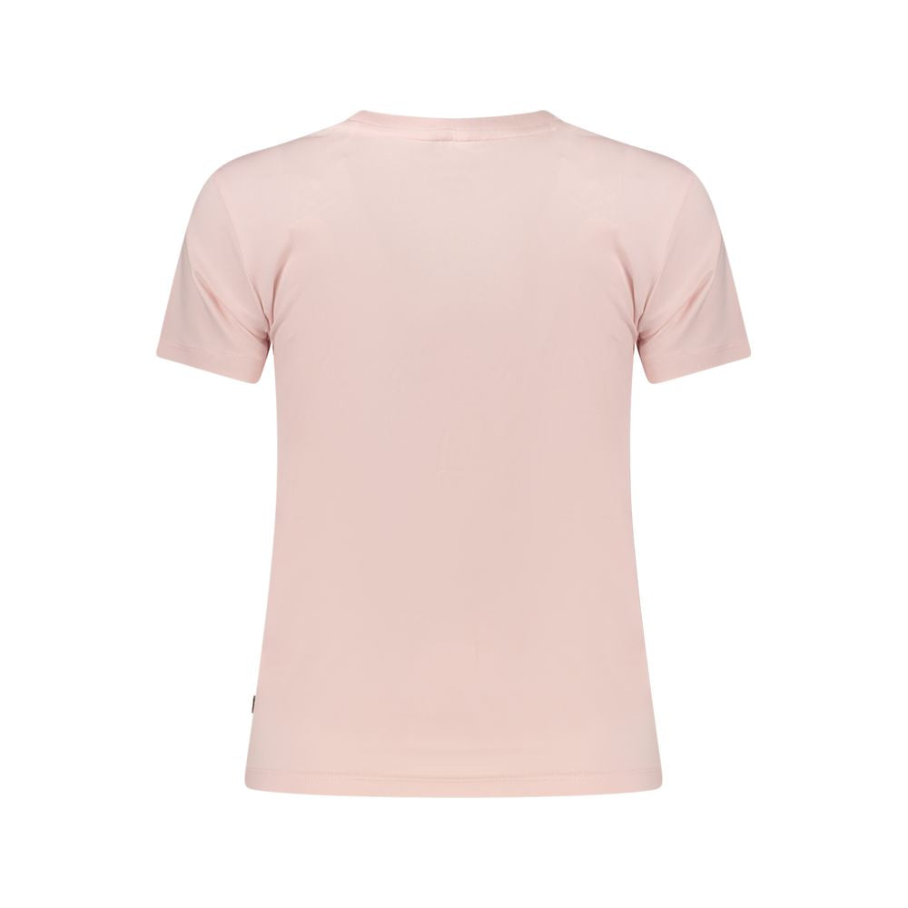 Pink Cotton Women T-Shirt