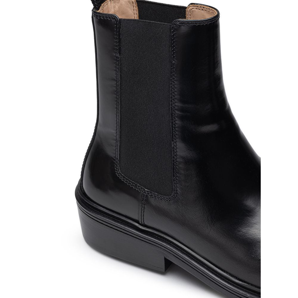 Black Leather Boot