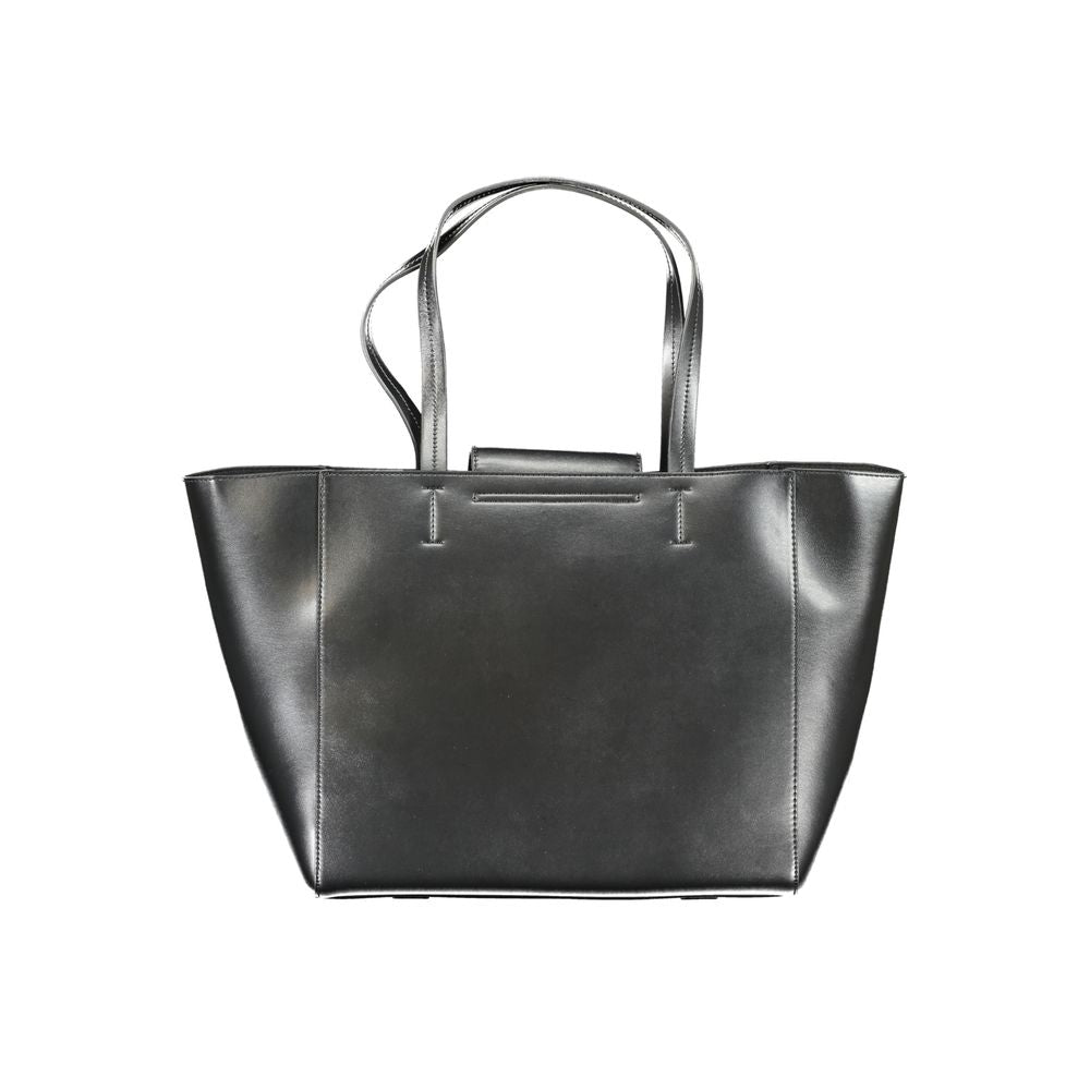 Black Polyester Handbag