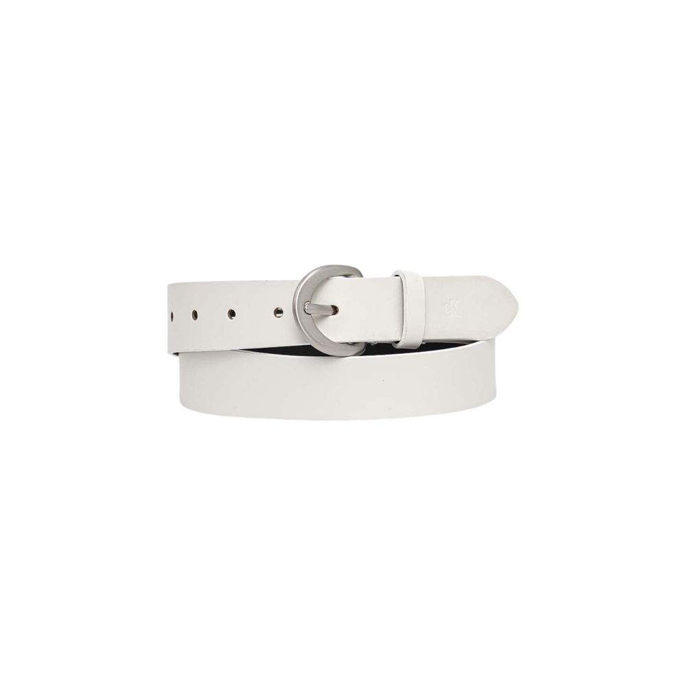 White Leather Belt