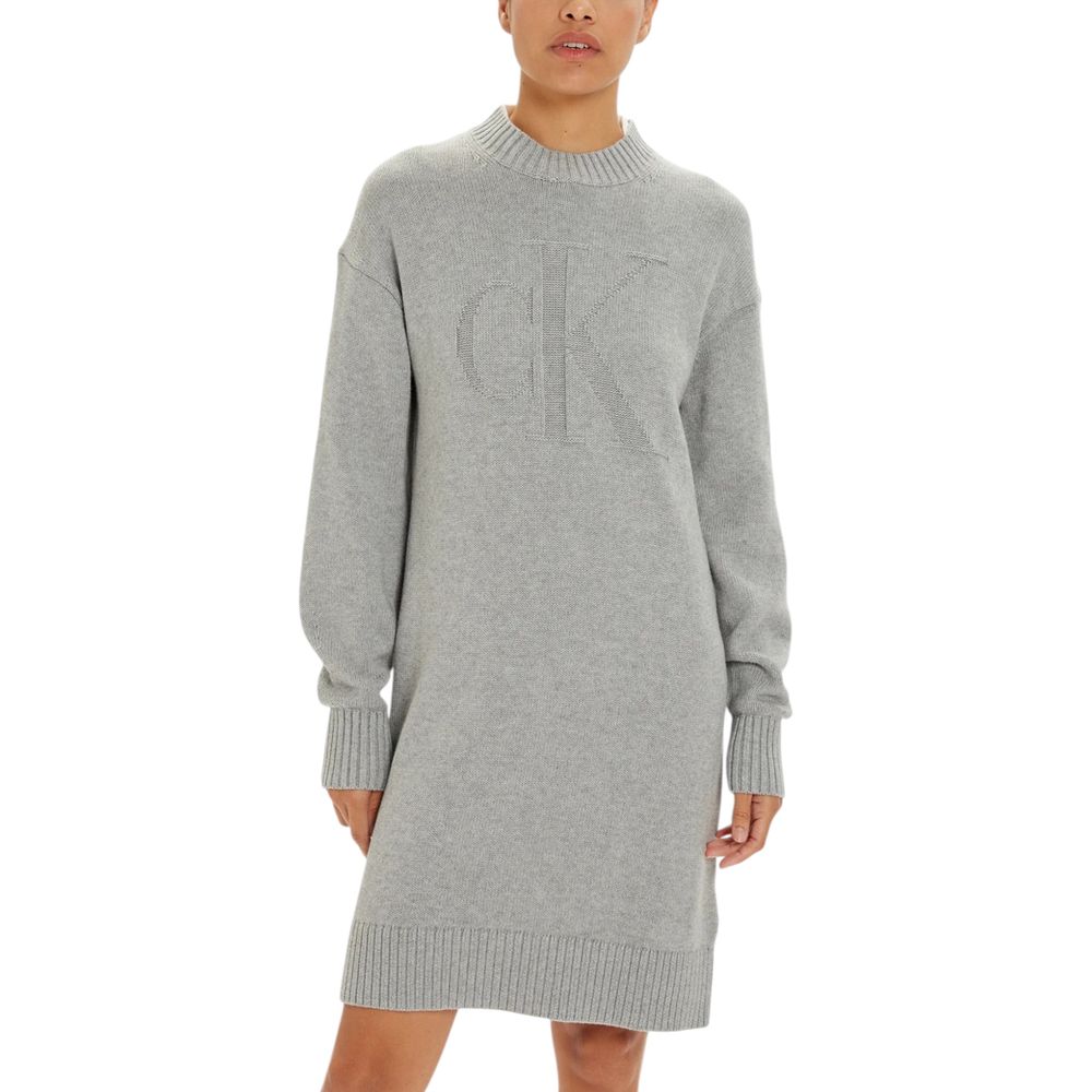 Gray Cotton Cotton Dress