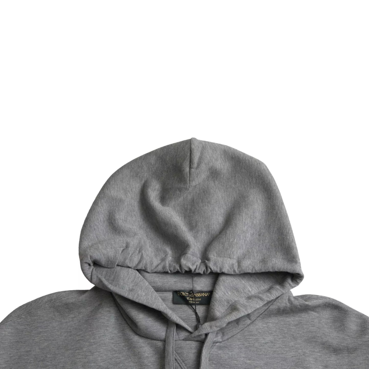 Gray Logo Cotton Hooded Sweatshirt Sweater