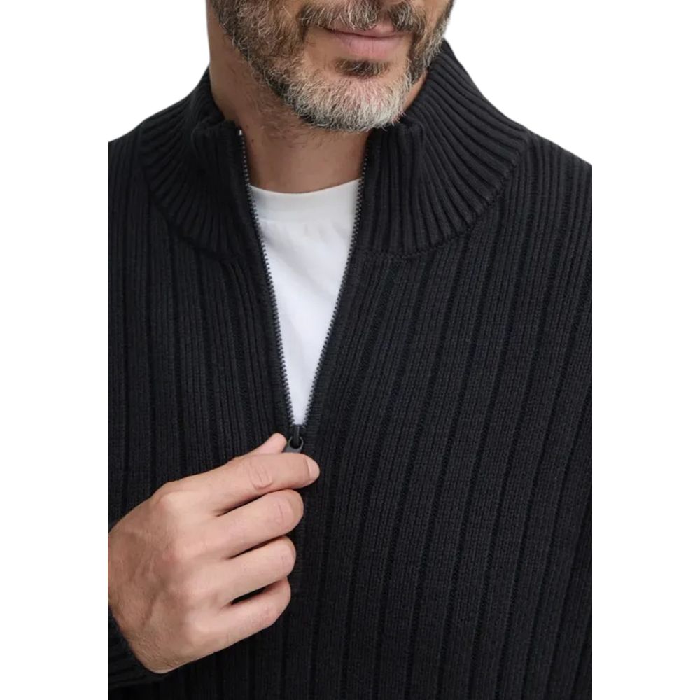 Black Cotton Cardigan