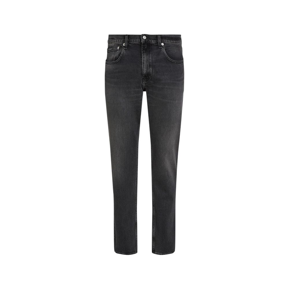 Black Cotton Jeans & Pant