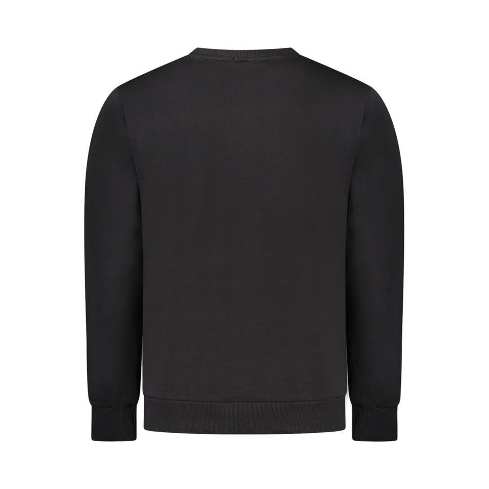 Black Cotton Men Sweater