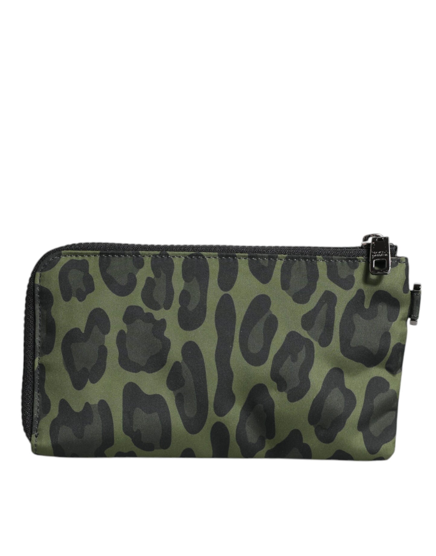 Green Leopard Leather Logo Plaque Multifunctional Kit Bag