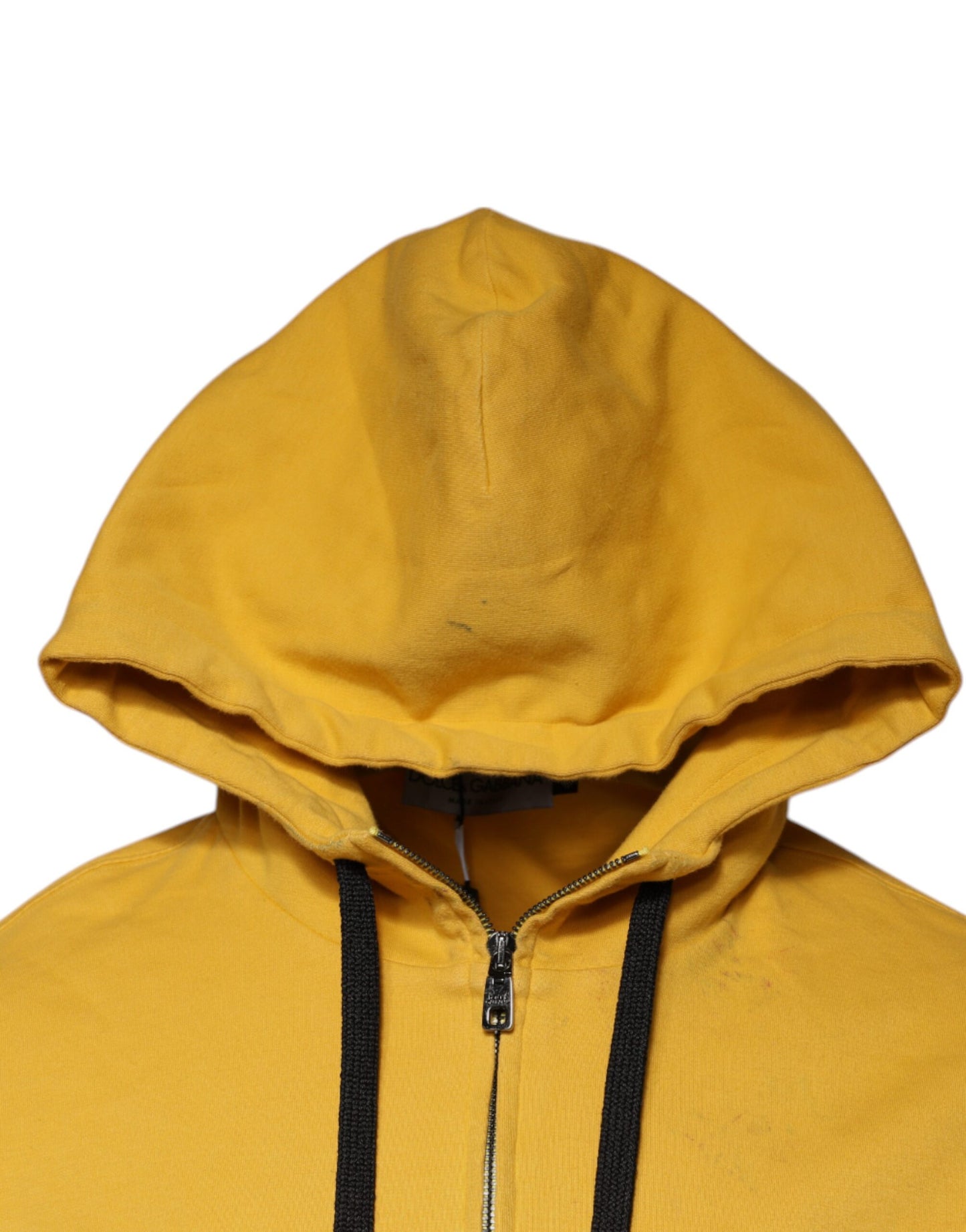 Yellow Logo Full Zip Hooded Sweatshirt Sweater