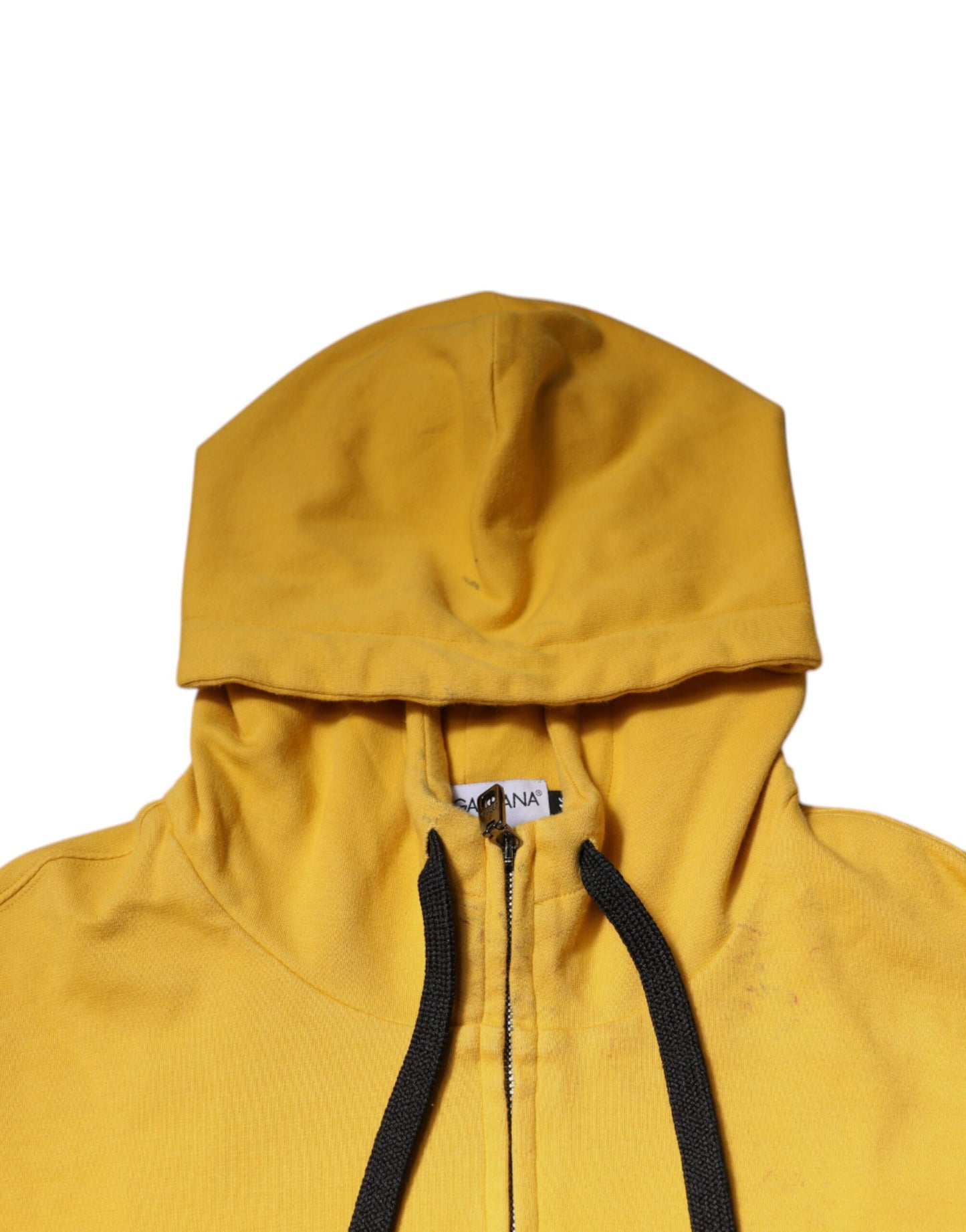 Yellow Logo Full Zip Hooded Sweatshirt Sweater