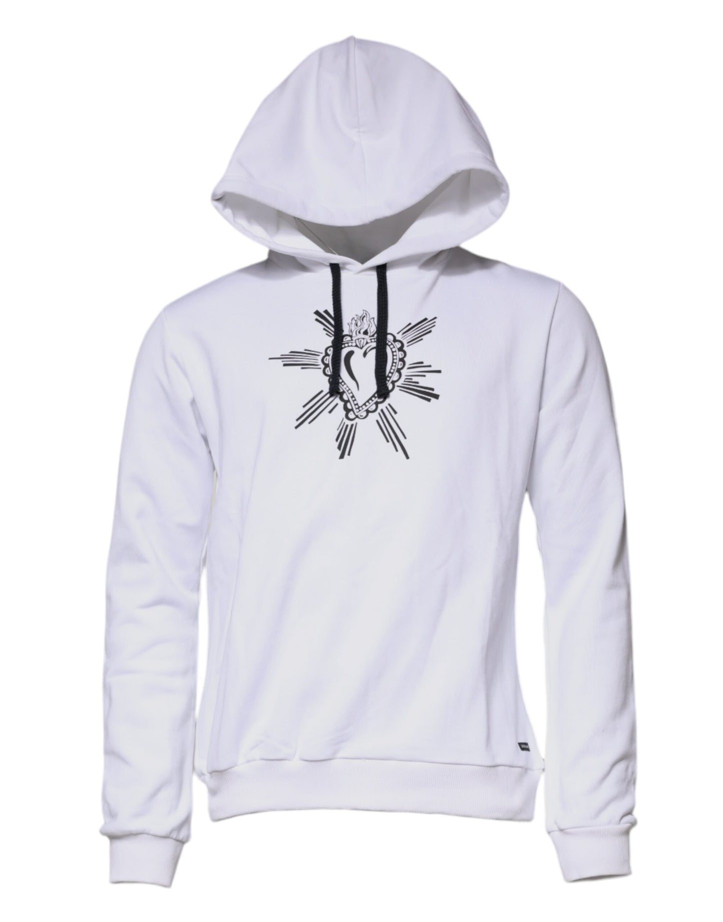 White Sacred Heart Hooded Sweatshirt Sweater