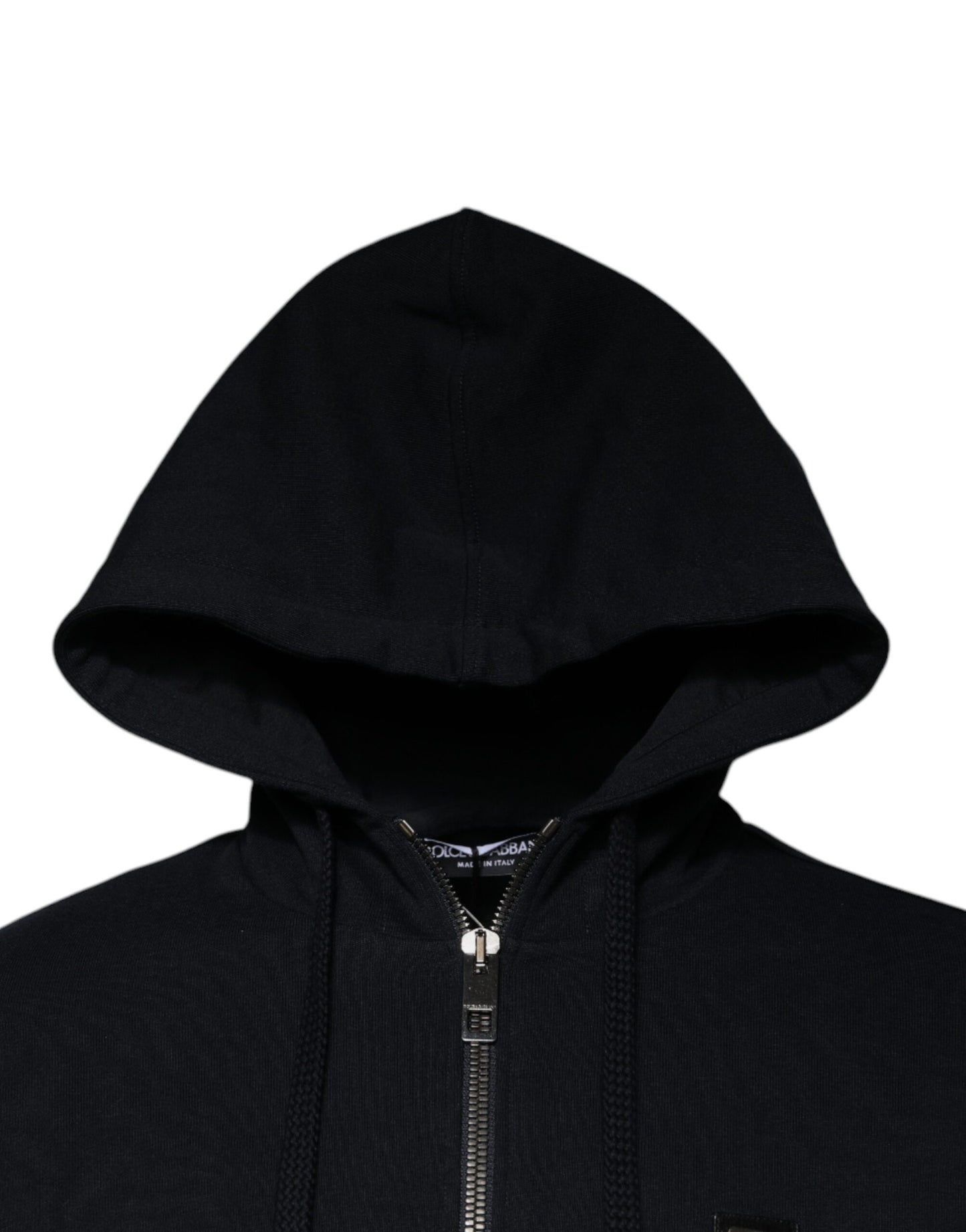 Black Logo Full Zip Hooded Sweatshirt Sweater