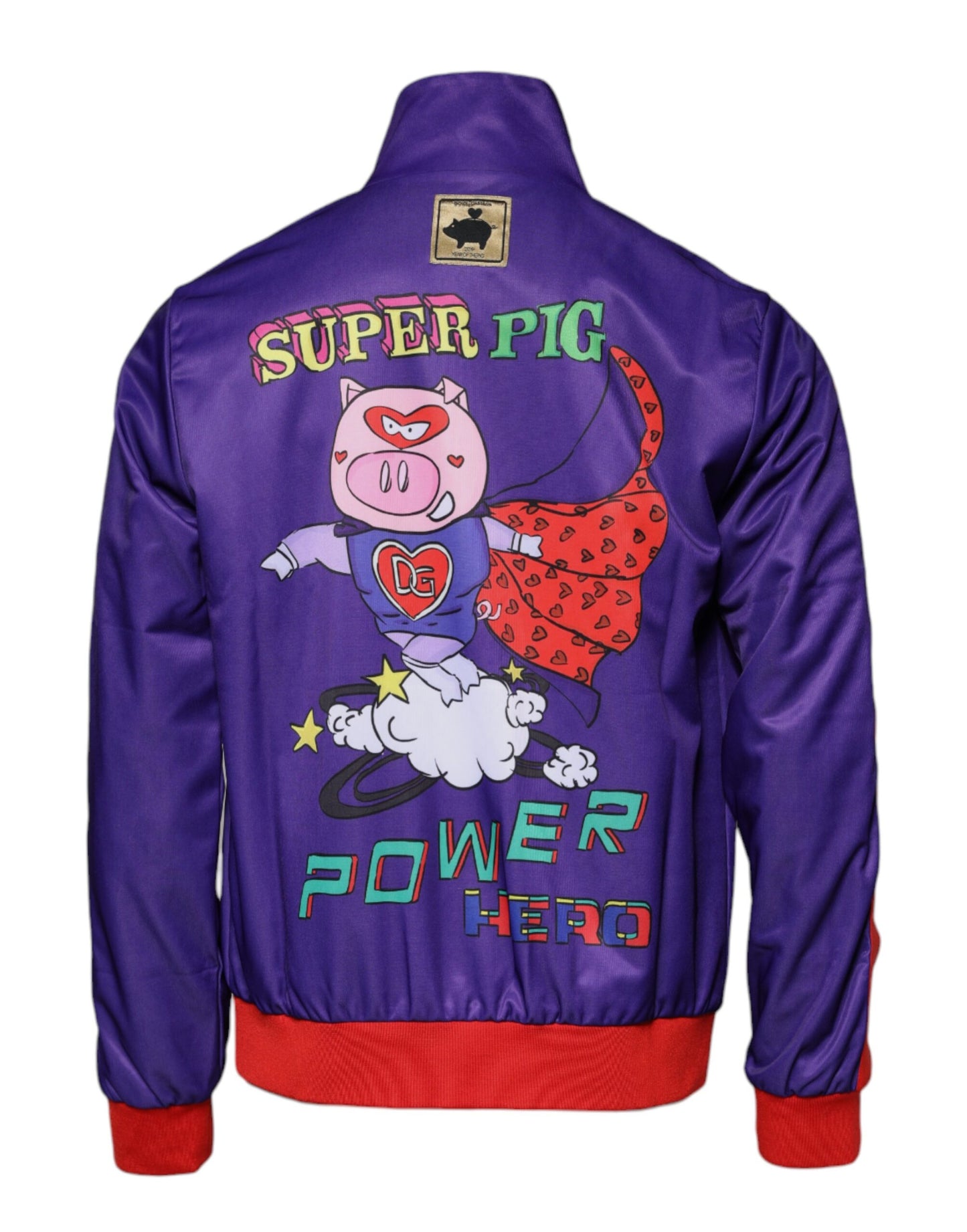 Purple Year Of The Pig Full Zip Bomber Sweater