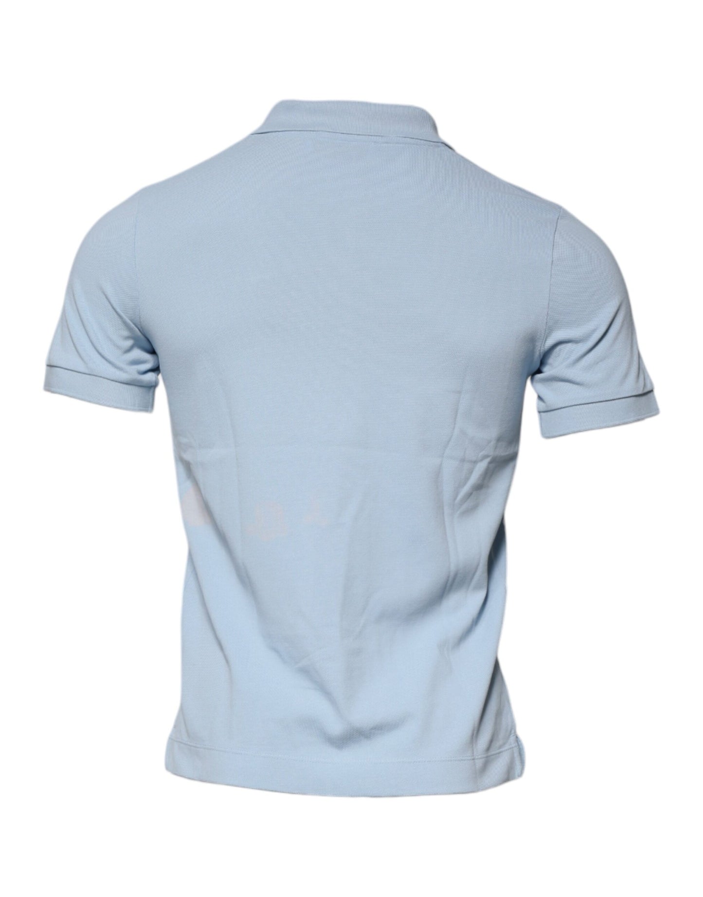 Blue Cotton Crown Collared Polo T-shirt