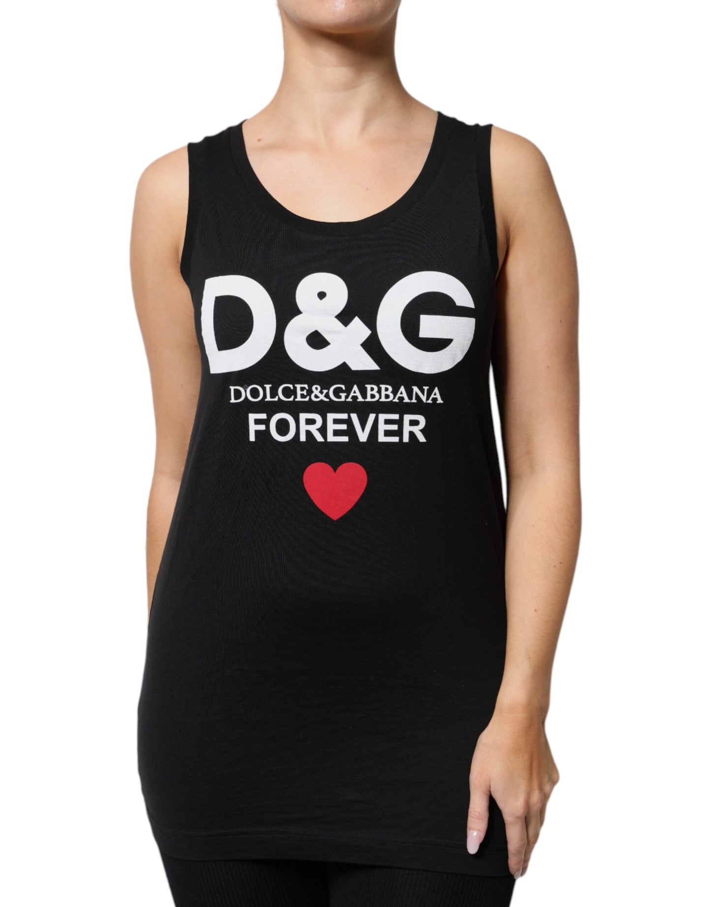 Black White DG Logo Sleeveless Tank Top