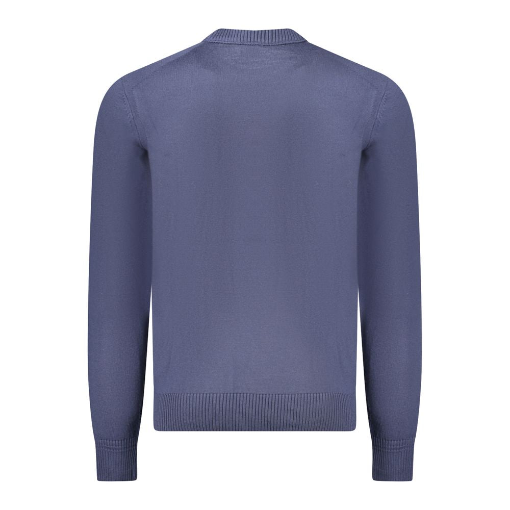 Blue Wool Men Sweater