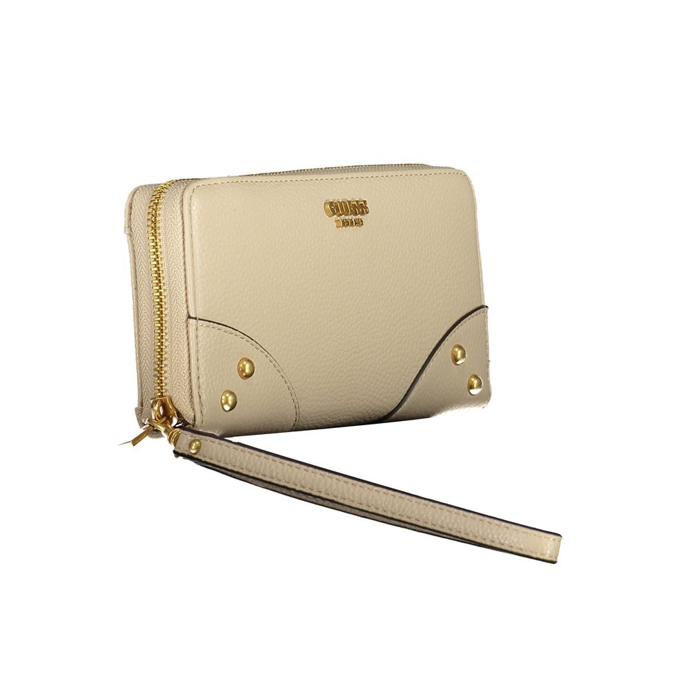 Beige Polyethylene Women Wallet