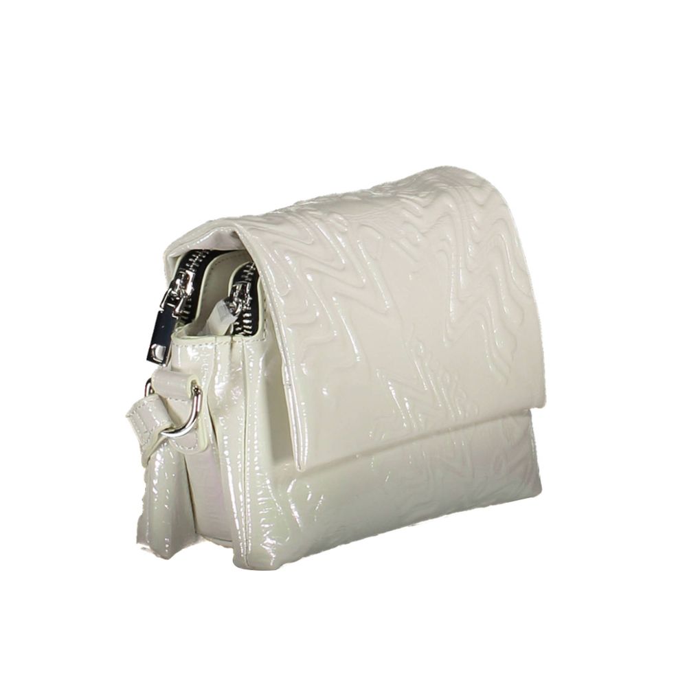 White Polyethylene Women Handbag